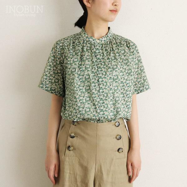 豪華 ジェイスローアン J Sloane リバティ Liberty バンドカラーギャザーブラウス 半袖 Simone S Song P21b Mサイズ 絶対一番安い Teslaimagem Com Br