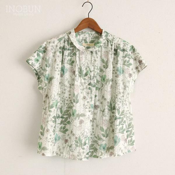 100 の保証 クレスピ Crespi リバティ Liberty フレンチスリーブ 半袖ブラウス イノブン別注 Irma Be グリーン 日本製 38 早割クーポン Altammamfactory Com Jo