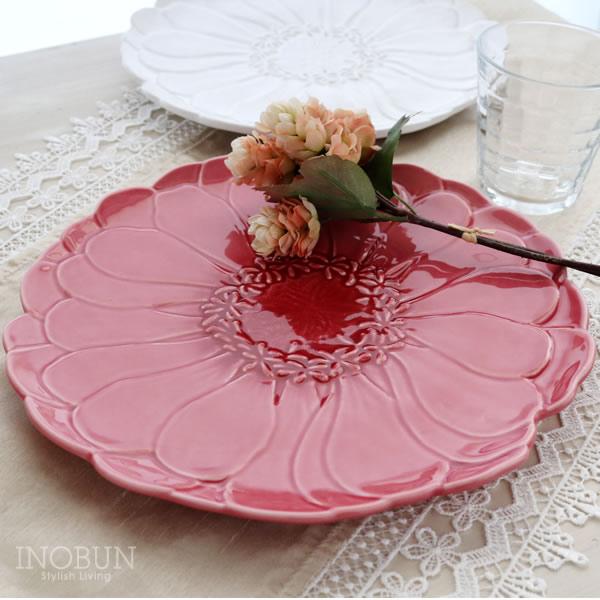 ボルダロ・ピニェイロ ブルーミー ディナープレート 27.5cm ジニア ピンク ポルトガル食器 新生活 | 