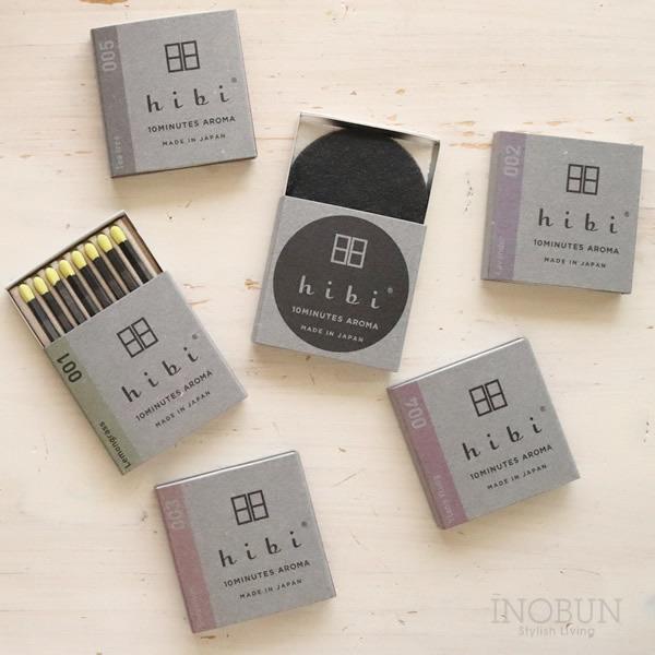 hibi ヒビ 10MINUTES AROMA 5種の香りギフトボックス ペーパーバッグ付き お香