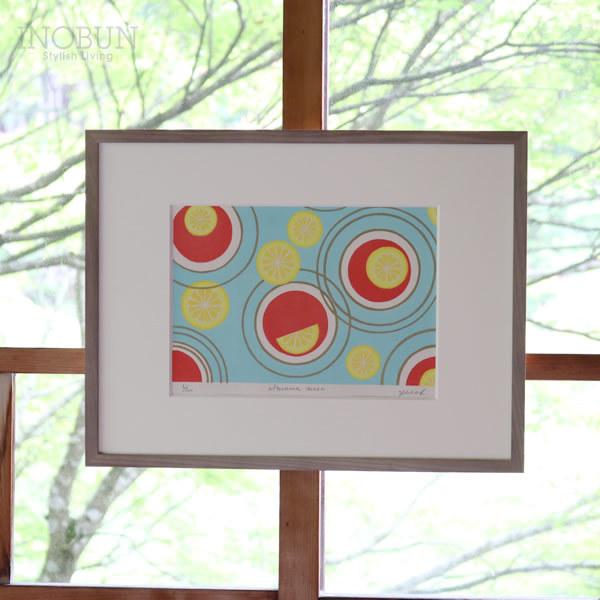 【京都】竹笹堂　原田裕子木版画　「afternoon moon」 【声】