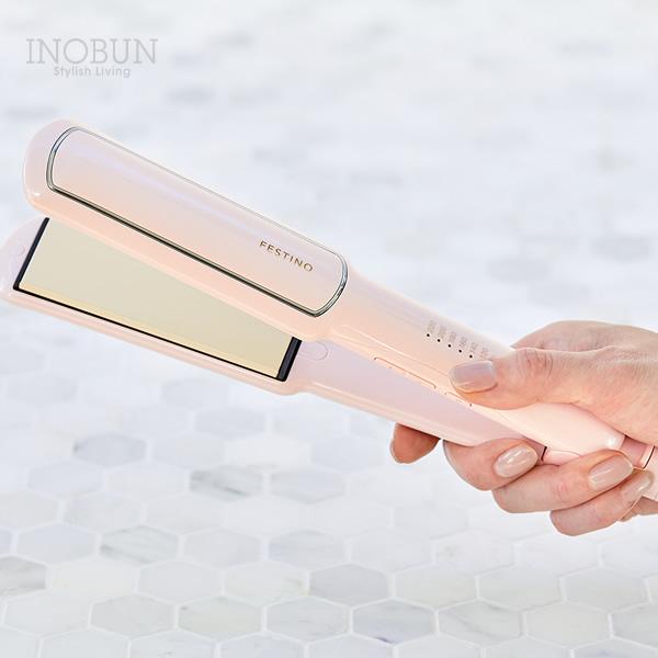 FESTINO ヘアアイロン  ピンク フェスティノ ストレートヘアアイロン 24mm ピンク アレンジ