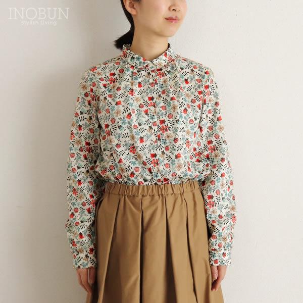 21年春の ジェイスローアン J Sloane 日本製 Mサイズ Liberty Edenham Ke 襟小さめ ブラウス リバティ 長袖 Binghamtonhots Com