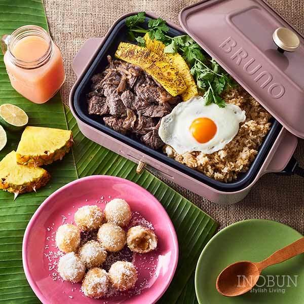 BRUNO ホットプレートセット　パープル BRUNO コンパクトホットプレート たこ焼きプレート付き シェル
