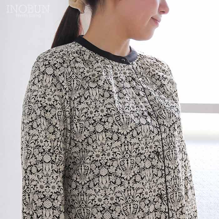 イノブン別注 J.Sloane LIBERTY クレリック衿ブラウス Mortimer/ZE