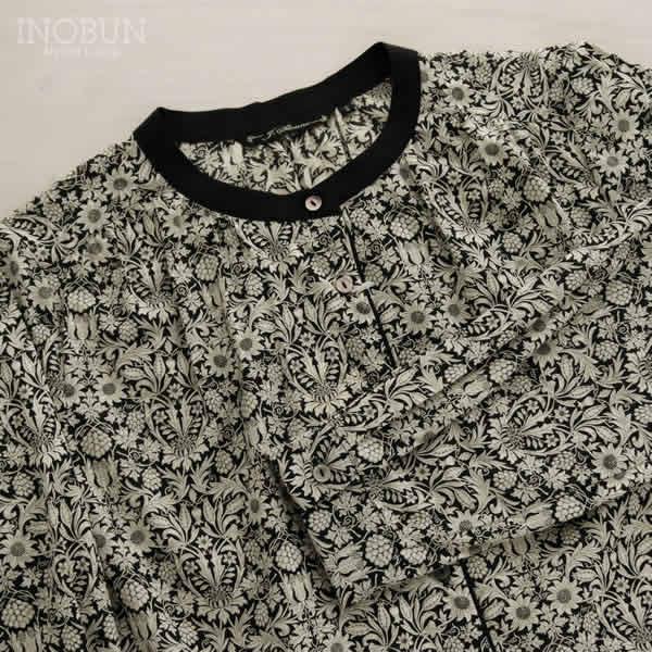 ブラウス イノブン別注 J.Sloane リバティ クレリック衿ブラウス Mortimer/ZE ブラック Mサイズ ジェイスローアン |  | 08