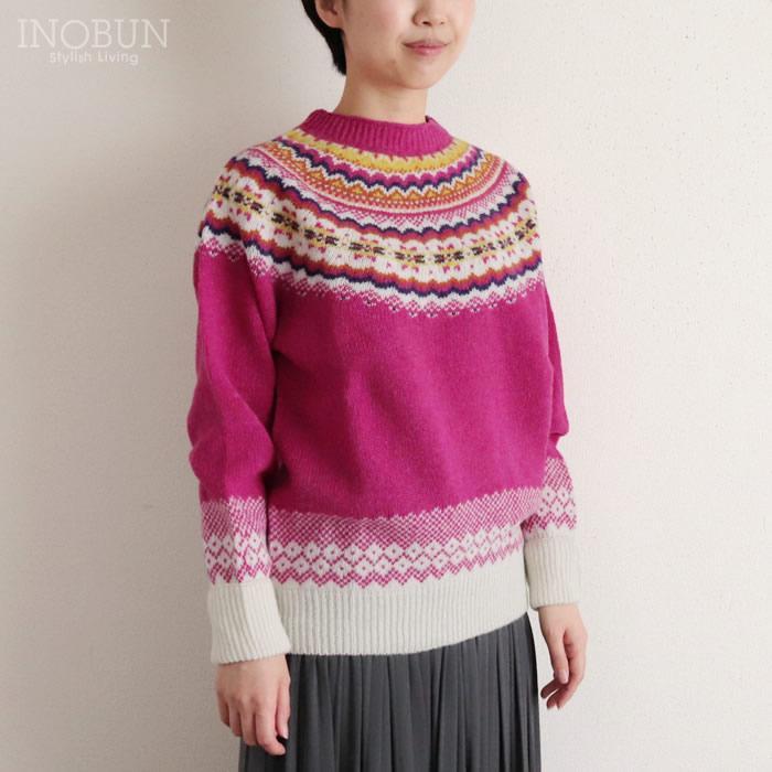 ハーレーオブスコットランド フェアアイルセーター ニット L4859/7 ピンク系 セール |  | 03