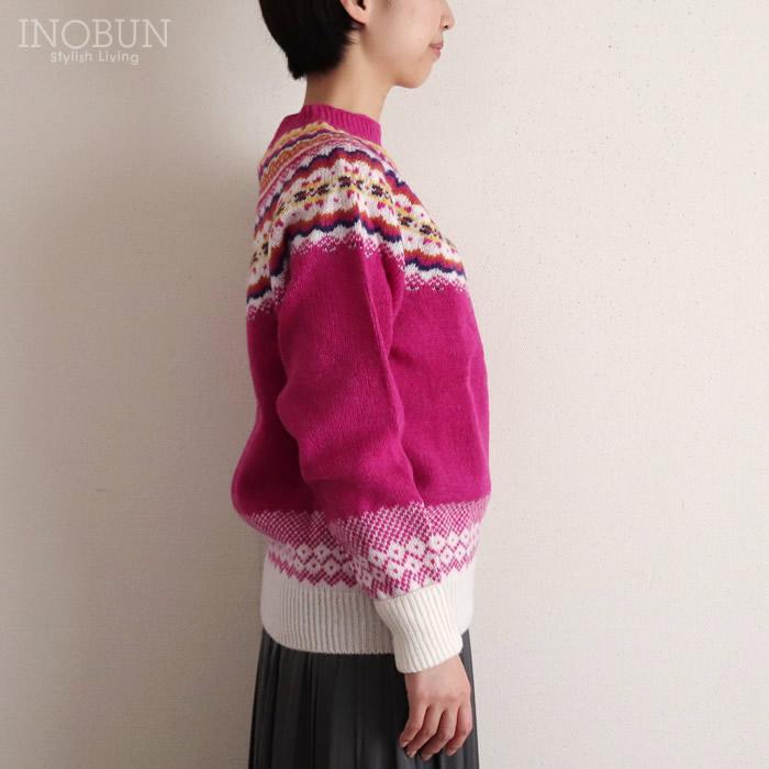 ハーレーオブスコットランド フェアアイルセーター ニット L4859/7 ピンク系 セール |  | 04