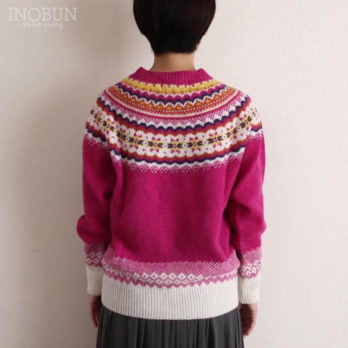 ハーレーオブスコットランド フェアアイルセーター ニット L4859/7 ピンク系 セール |  | 05