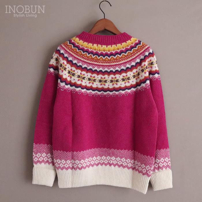 ハーレーオブスコットランド フェアアイルセーター ニット L4859/7 ピンク系 セール |  | 07