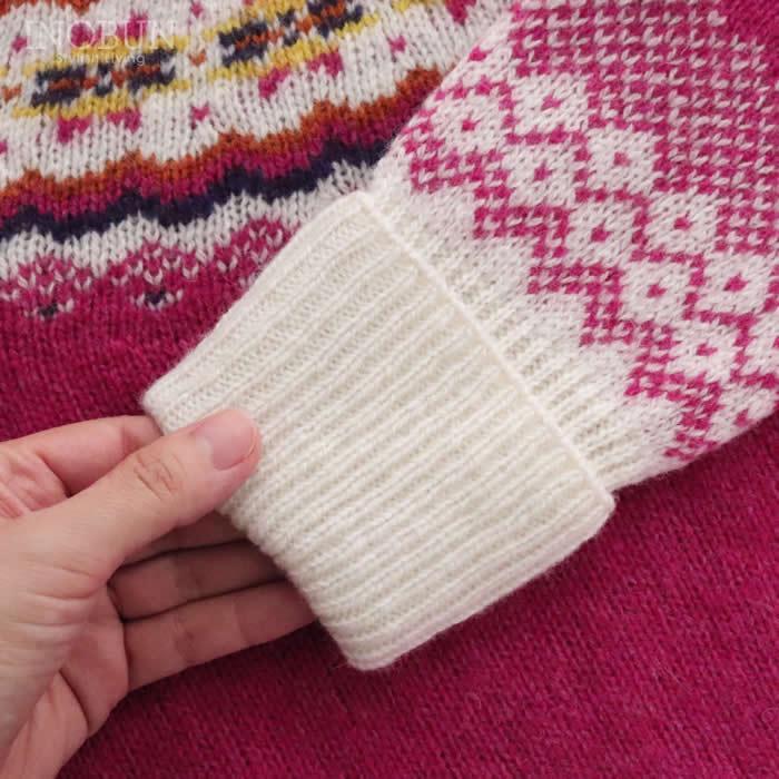 ハーレーオブスコットランド フェアアイルセーター ニット L4859/7 ピンク系 セール |  | 08