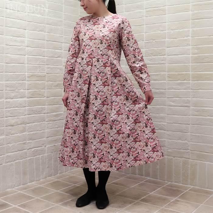 ワンピース Crespi LIBERTY コットンフランネル ワンピース BLACK BURN リバティ クレスピ セール |  | 01