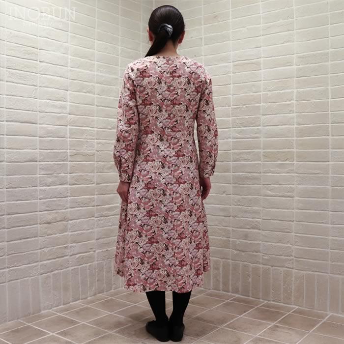 ワンピース Crespi LIBERTY コットンフランネル ワンピース BLACK BURN リバティ クレスピ セール |  | 06