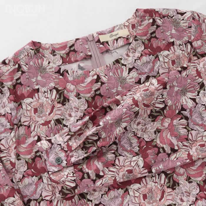 ワンピース Crespi LIBERTY コットンフランネル ワンピース BLACK BURN リバティ クレスピ セール |  | 08