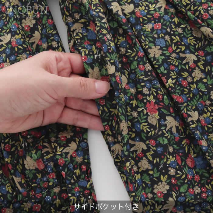 ワンピース イノブン別注 J.Sloane LIBERTY キーネック すっきり見えワンピース Birdsong/AE リバティ ジェイスローアン |  | 11