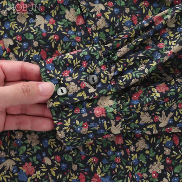 ワンピース イノブン別注 J.Sloane LIBERTY キーネック すっきり見えワンピース Birdsong/AE リバティ ジェイスローアン |  | 09