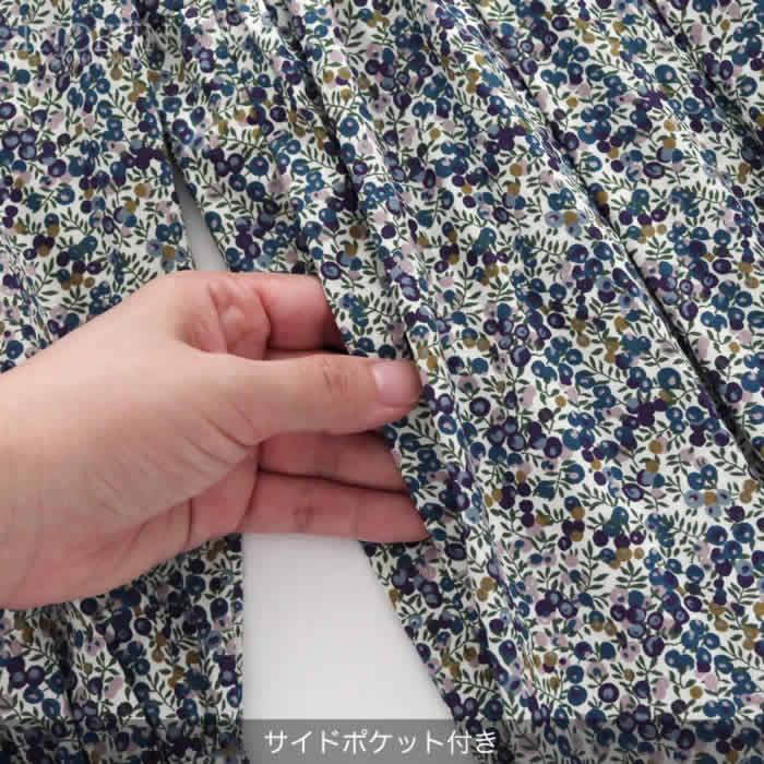 ワンピース イノブン別注 J.Sloane LIBERTY キーネック すっきり見えワンピース Wiltshire Bud/DE  リバティ ジェイスローアン |  | 11
