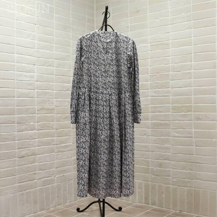 ワンピース イノブン別注 J.Sloane LIBERTY キーネック すっきり見えワンピース Wiltshire Bud/DE  リバティ ジェイスローアン |  | 03