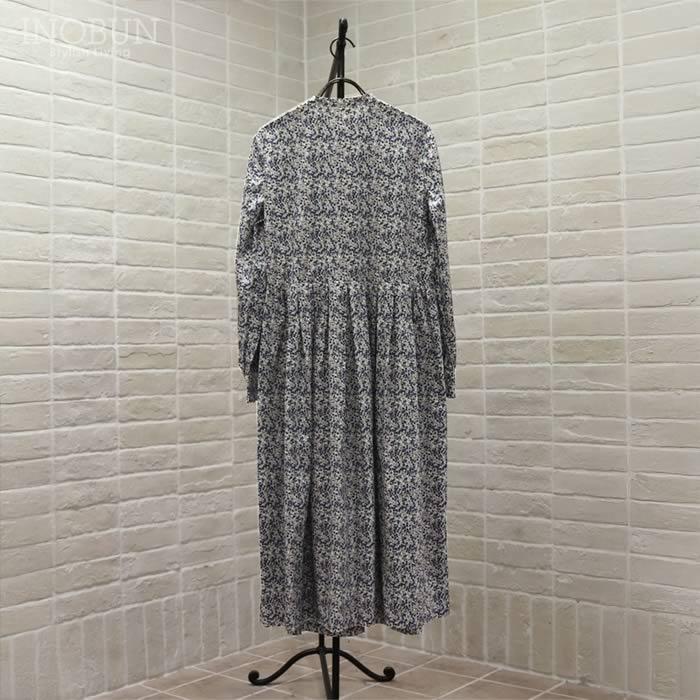 ワンピース イノブン別注 J.Sloane LIBERTY キーネック すっきり見えワンピース Wiltshire Bud/DE  リバティ ジェイスローアン |  | 04