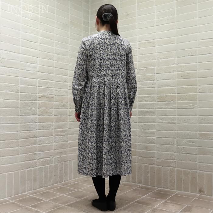 ワンピース イノブン別注 J.Sloane LIBERTY キーネック すっきり見えワンピース Wiltshire Bud/DE  リバティ ジェイスローアン |  | 06