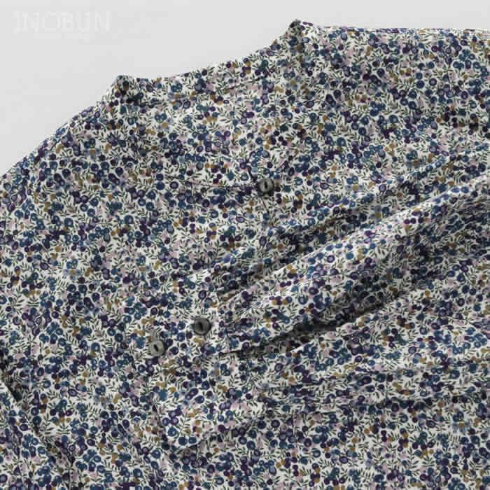 ワンピース イノブン別注 J.Sloane LIBERTY キーネック すっきり見えワンピース Wiltshire Bud/DE  リバティ ジェイスローアン |  | 08