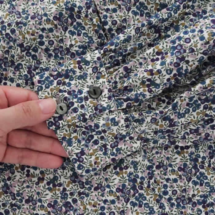 ワンピース イノブン別注 J.Sloane LIBERTY キーネック すっきり見えワンピース Wiltshire Bud/DE  リバティ ジェイスローアン |  | 09