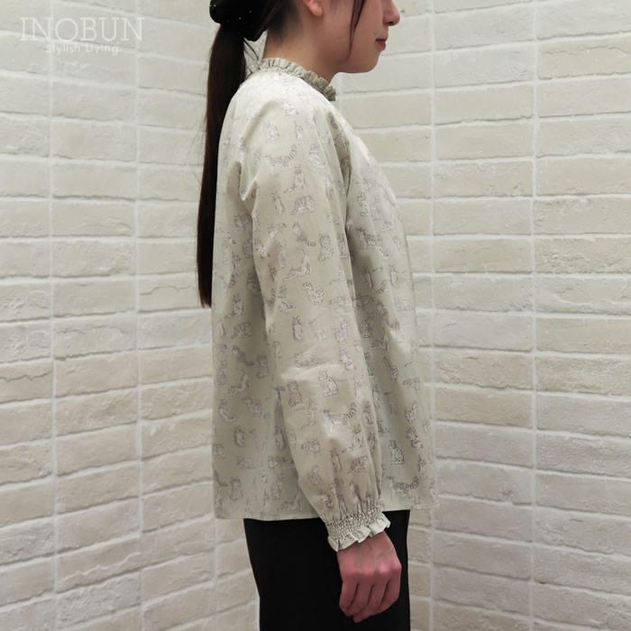 ブラウス イノブン別注 Parkes LIBERTY シャーリングプルオーバーブラウス Meow/WE パークス |  | 11