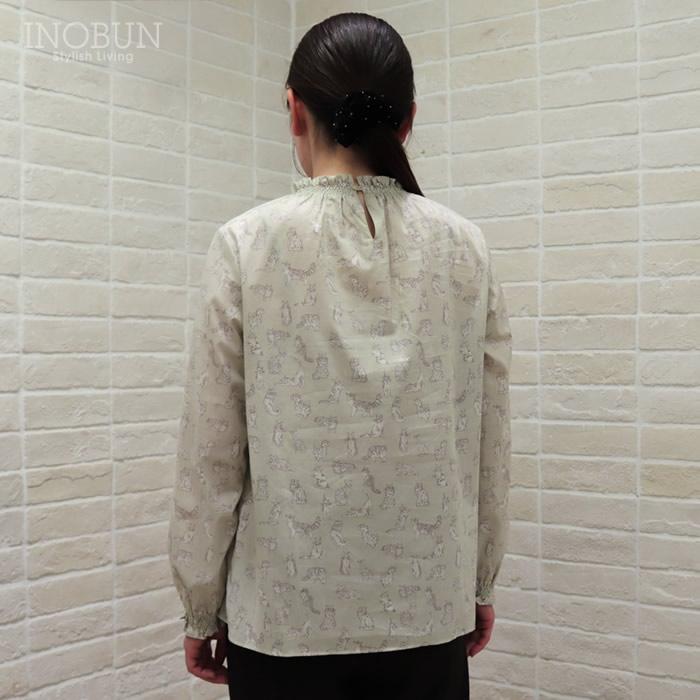 ブラウス イノブン別注 Parkes LIBERTY シャーリングプルオーバーブラウス Meow/WE パークス |  | 12