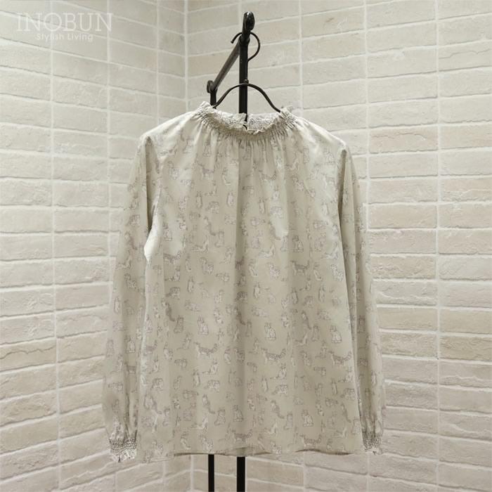 ブラウス イノブン別注 Parkes LIBERTY シャーリングプルオーバーブラウス Meow/WE パークス |  | 03