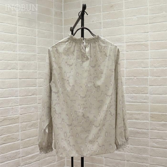 ブラウス イノブン別注 Parkes LIBERTY シャーリングプルオーバーブラウス Meow/WE パークス |  | 04