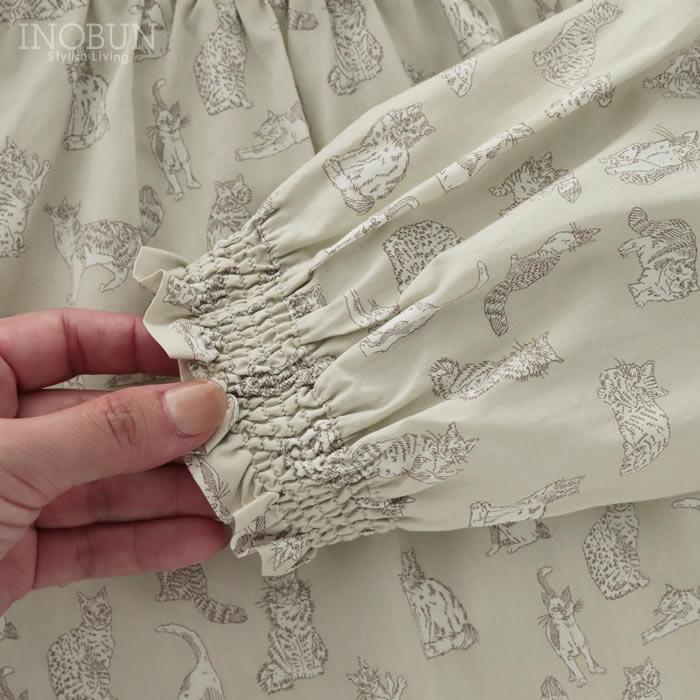 ブラウス イノブン別注 Parkes LIBERTY シャーリングプルオーバーブラウス Meow/WE パークス |  | 08