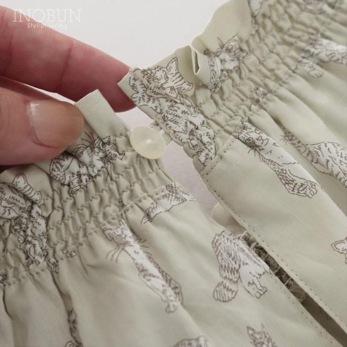 ブラウス イノブン別注 Parkes LIBERTY シャーリングプルオーバーブラウス Meow/WE パークス |  | 09