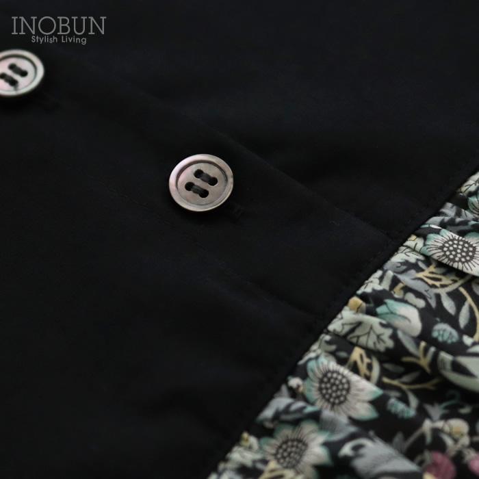 イノブン別注 Michel Beaudouin リバティ ヨーク切り替えブラウス グレー x ブラック系 |  | 10