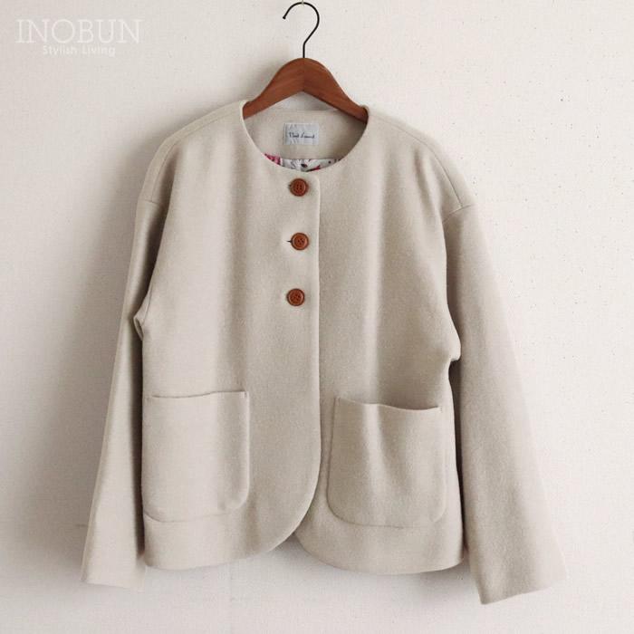 ジャケット Vent d'ouset イノブン別注 裏リバティウールジャケット オフ 38サイズ ヴァンドウェスト ハーフコート セール SALE |  | 04