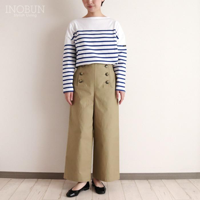 イノブン別注 ヴァンドウェスト 裏リバティ マリンパンツ ベージュ Poppy&Daisy/UE | 