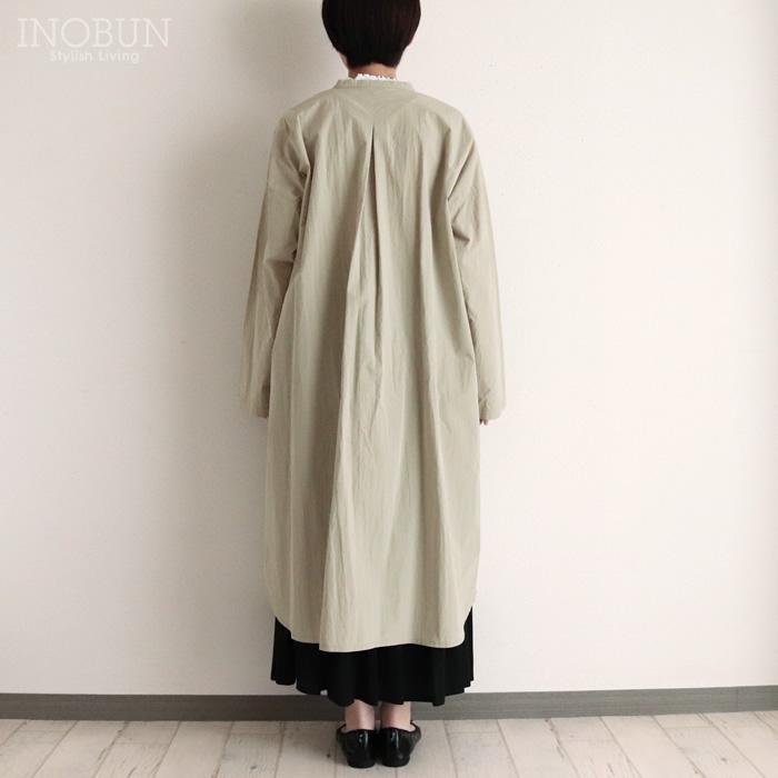 Parkes C/N高密度クロス ドロップショルダーワンピースコート ライトカーキ セール |  | 01