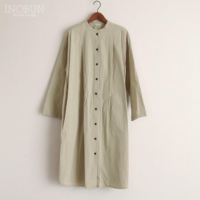 Parkes C/N高密度クロス ドロップショルダーワンピースコート ライトカーキ セール |  | 03