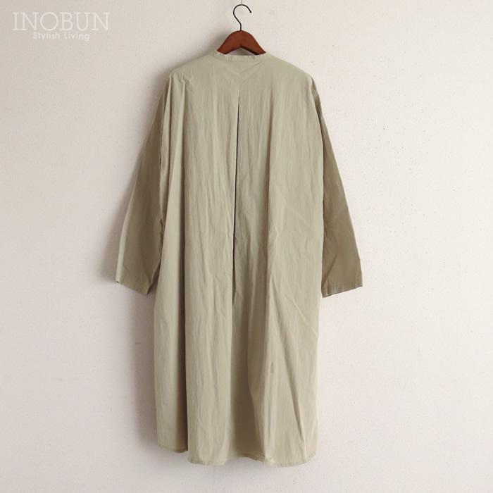 Parkes C/N高密度クロス ドロップショルダーワンピースコート ライトカーキ セール |  | 04