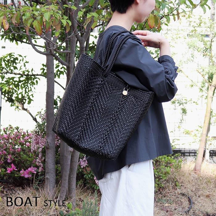 レトラ メルカドバッグ ZIGZAG BOAT ブラック : INOBUN イノブン レトラ メルカドバッグ ZIGZAG BOAT ブラック : INOBUN イノブン