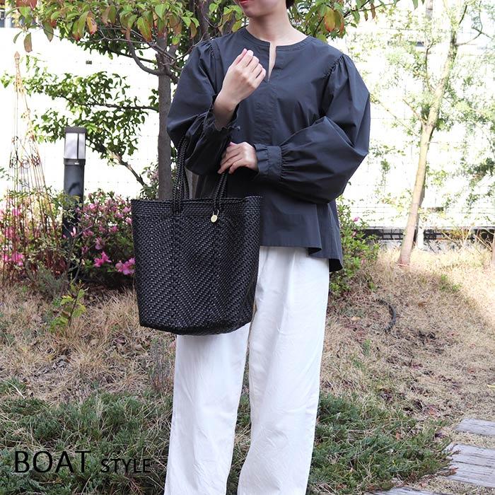 レトラ メルカドバッグ ZIGZAG BOAT ブラック : INOBUN イノブン レトラ メルカドバッグ ZIGZAG BOAT ブラック : INOBUN イノブン