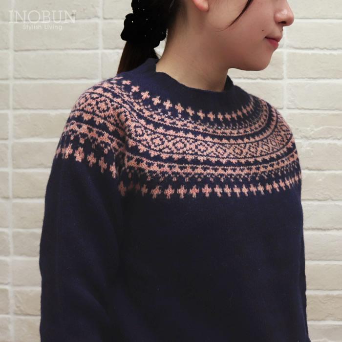 ニット Harley of Scotland フェアアイルセーター ネイビー系 ハーレーオブスコットランド ニット L3170/7 セール |  | 01