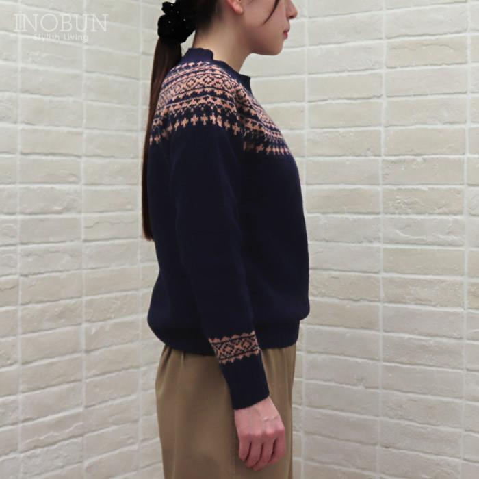 ニット Harley of Scotland フェアアイルセーター ネイビー系 ハーレーオブスコットランド ニット L3170/7 セール |  | 05