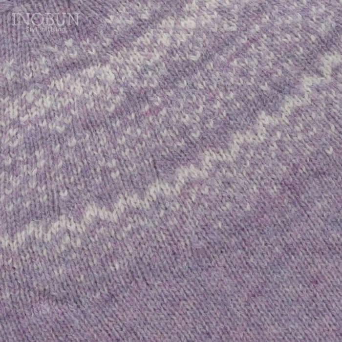 ハーレーオブスコットランド フェアアイルセーター ニット L5113/7 Snow White/Heliotrope パープル系 セール |  | 02