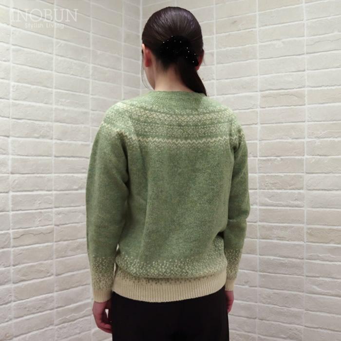 ハーレーオブスコットランド フェアアイルセーター ニット L5113/7 Vanilla/Sage グリーン系 セール |  | 06