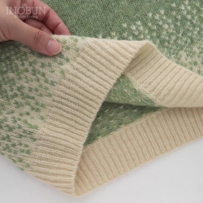 ハーレーオブスコットランド フェアアイルセーター ニット L5113/7 Vanilla/Sage グリーン系 セール |  | 09