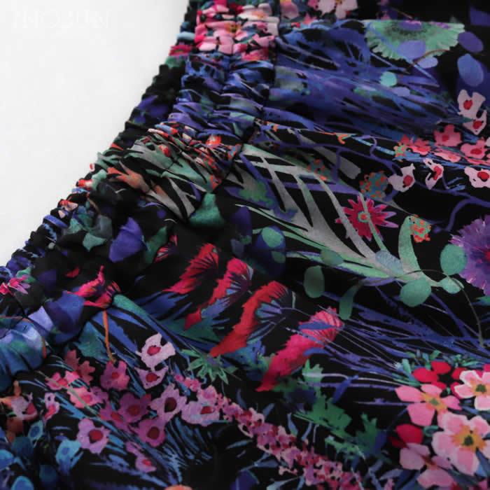 スカート イノブン別注 Vent d'ouest リバティ ティアードロングスカート Tresco/EE  38サイズ 花柄 ブラック系 |  | 07