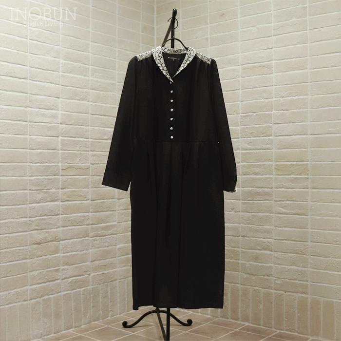 J.Sloane LIBERTY ショールカラーワンピース ポリエステルリノン Mortimer/ZE ブラック系 セール |  | 03