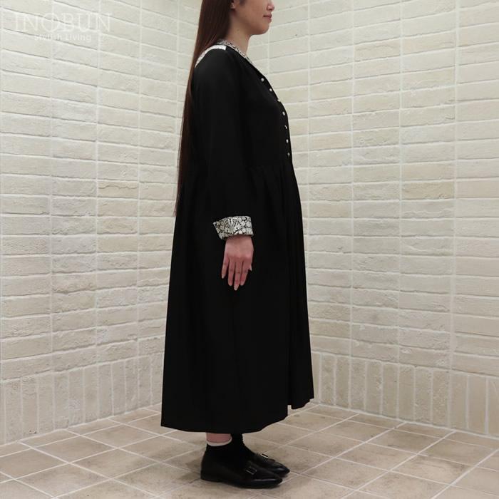 J.Sloane LIBERTY ショールカラーワンピース ポリエステルリノン Mortimer/ZE ブラック系 セール |  | 05