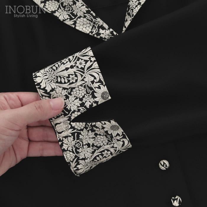 J.Sloane LIBERTY ショールカラーワンピース ポリエステルリノン Mortimer/ZE ブラック系 セール |  | 09