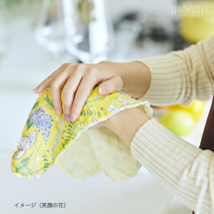 白雪 友禅染はんかち キミをのせて。 ブルー 白雪はんかち 30 x 30cm ウマカケバクミコ コラボレートシリーズ |  | 07